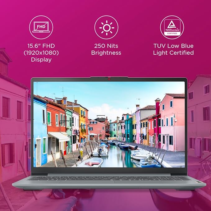 Lenovo IdeaPad Slim 3 13th Gen Intel Core i3-1315U 15.6 inch (39.6cm) FHD Laptop (8GB RAM/512GB SSD/Windows 11/Office 2024/1Yr ADP Free/3 Month Game Pass/Grey/1.6Kg), 82X700HMIN