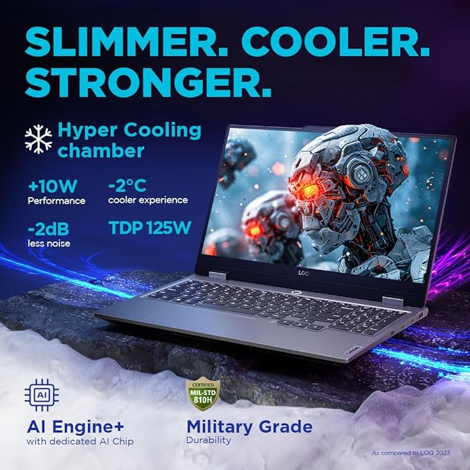 Lenovo LOQ 2024, 12th Gen Intel Core i5 12450HX, RTX 3050-6GB, 16GB RAM, 512GB SSD, FHD, 15.6"/39.6cm, 144Hz, Windows 11, Office 2024, Grey, 2.4Kg, 83GS00PJIN, 3 Mon. Game Pass, Gaming Laptop